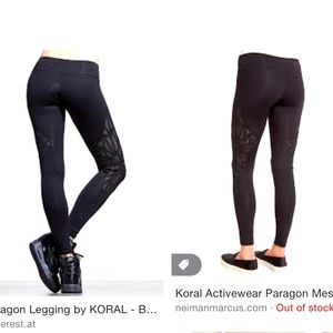 Black lazer cut Koral leggings. Excellent condition